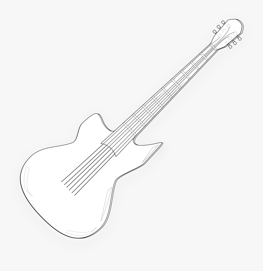 Clip Art Music Staff Vector - Bass Guitar, HD Png Download
