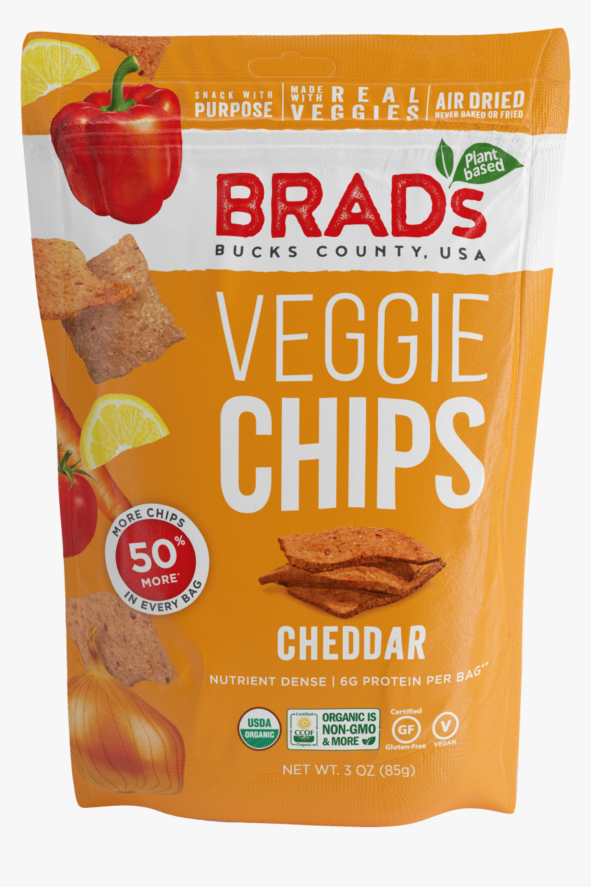 Brad's Veggie Chips Cheddar, HD Png Download