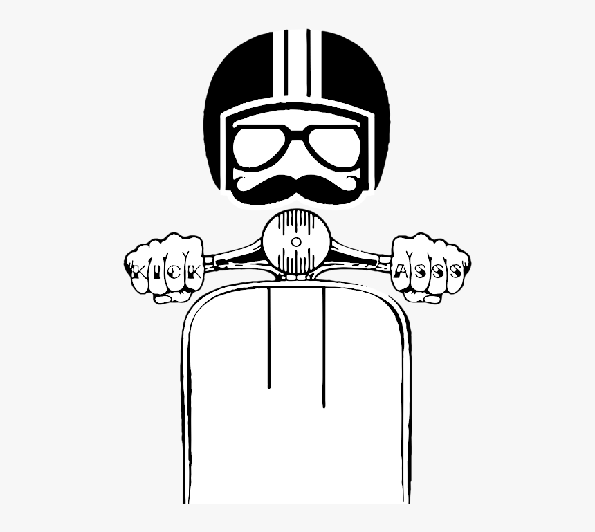 Vespa Drawing, HD Png Download