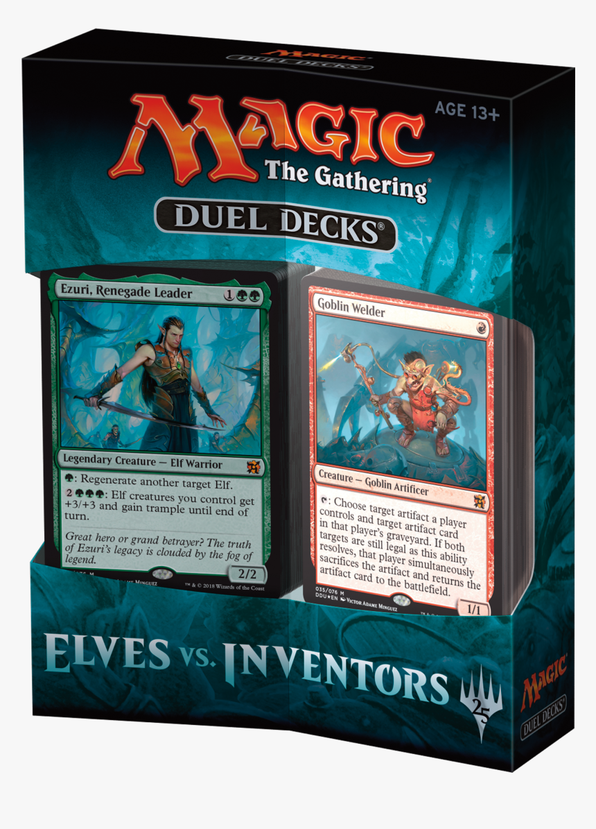Back To Magic Precon Decks - Magic The Gathering Duel Decks Elves Vs Inventors, HD Png Download
