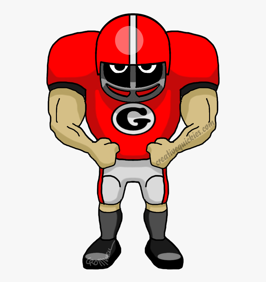 Transparent Georgia Outline Png - Football Player Cartoon Transparent, Png Download