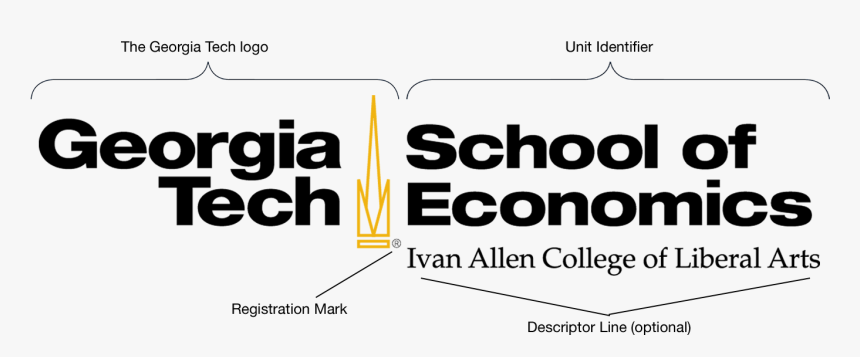 Combined Logo With Labeled Parts - Georgia Institute Of Technology, HD Png Download