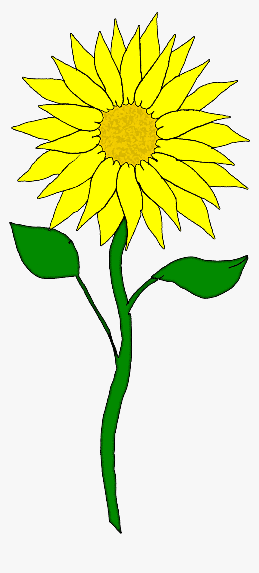 Yellow Cliparts Png August Sunflower - Sunflower Clipart, Transparent Png