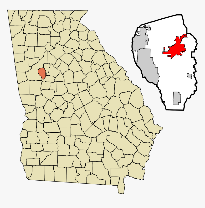 Stone Mountain On Map Of Georgia, HD Png Download