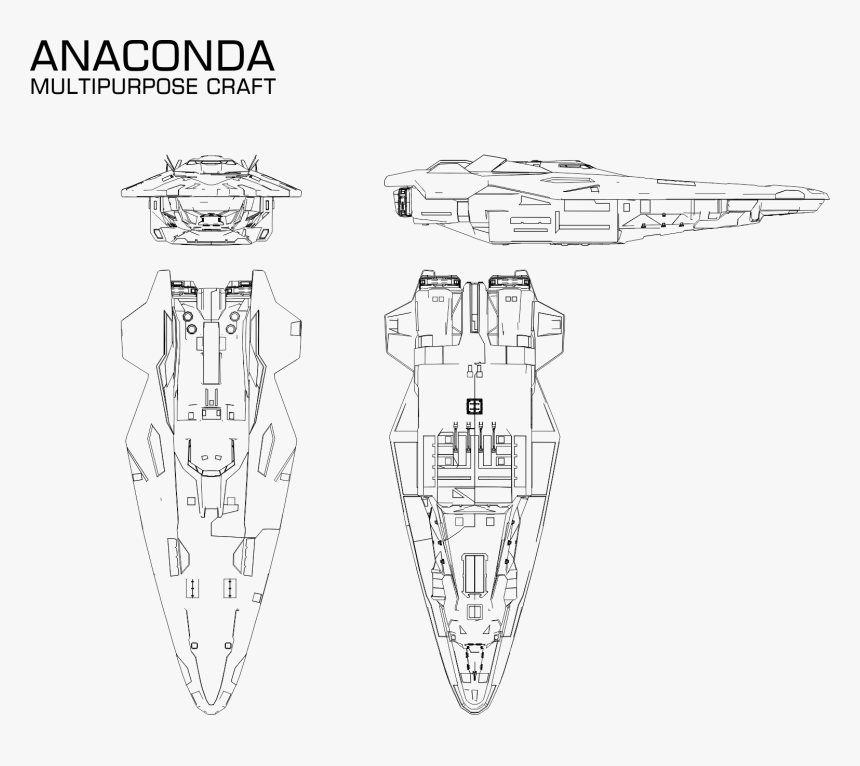 Port Drawing Sparth - Elite Dangerous Anaconda Logo, HD Png Download