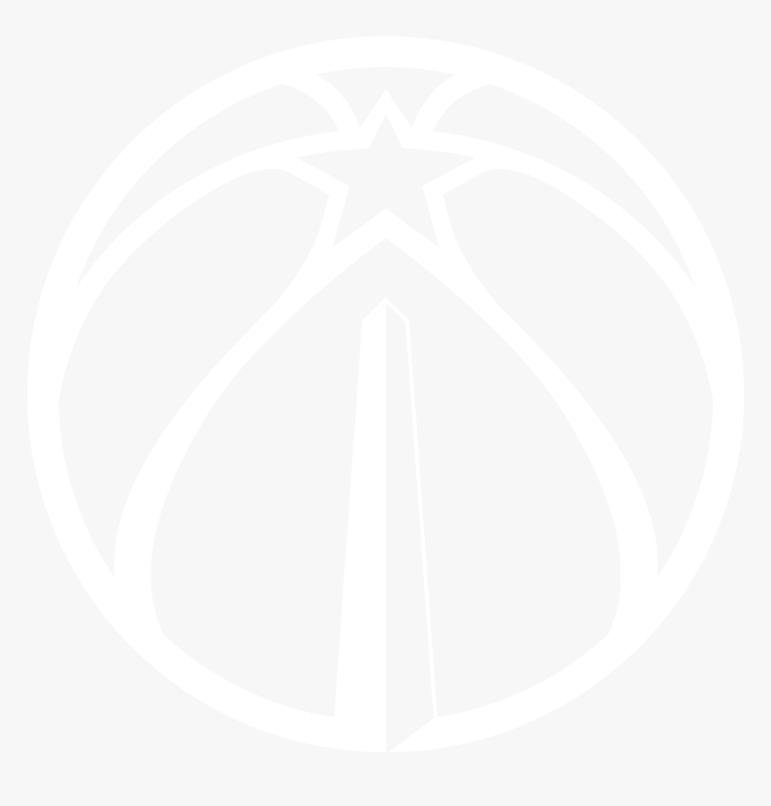 Jersey Washington Wizards Logo Black And White - Nba Team Logo Png, Transparent Png