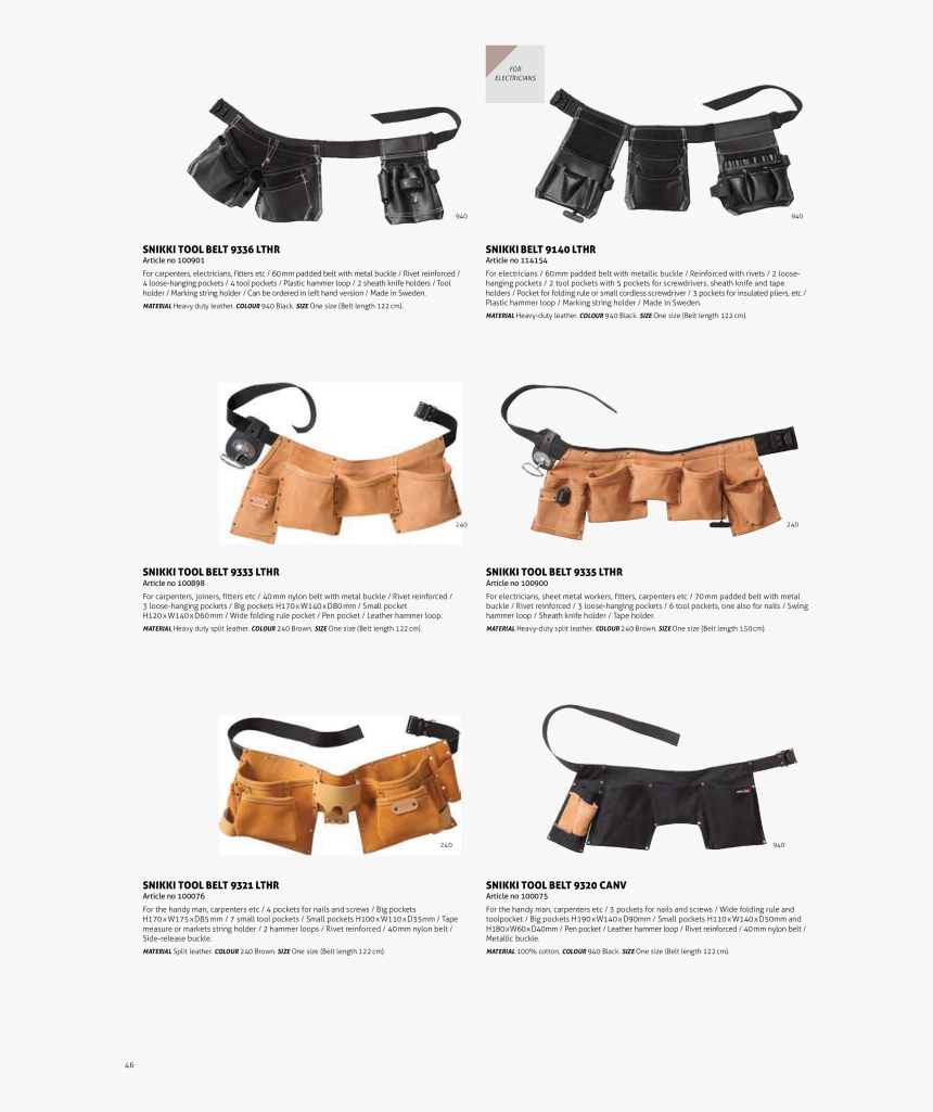 Fristads Snikki Leather Tool Belt 9321 , Png Download - Fanny Pack, Transparent Png