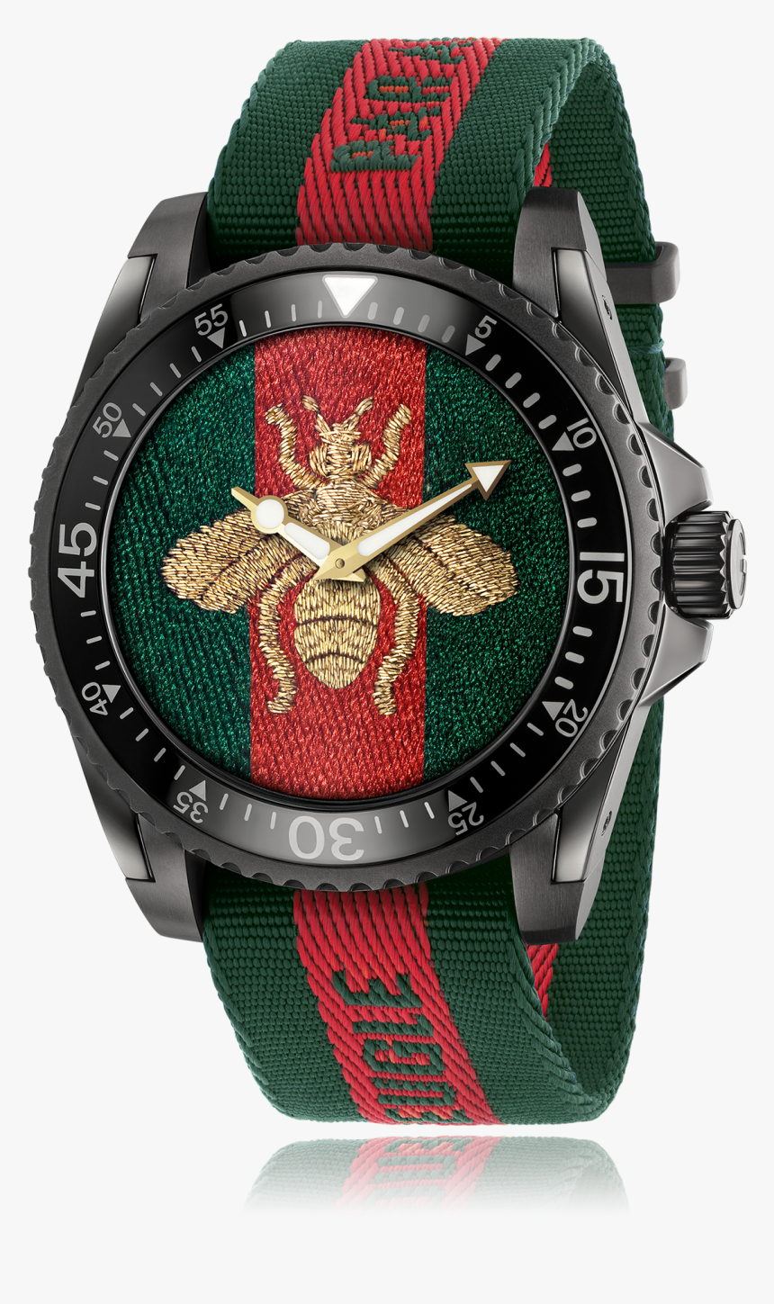 Wristwatch Gucci Gucci Dive 45mm, Pvd, Nylon Band, - Gucci Snake Watch Men, HD Png Download