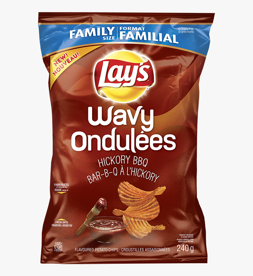 Transparent Lays Chips Png - Hickory Bbq New Lay's Wavy Chips, Png Download