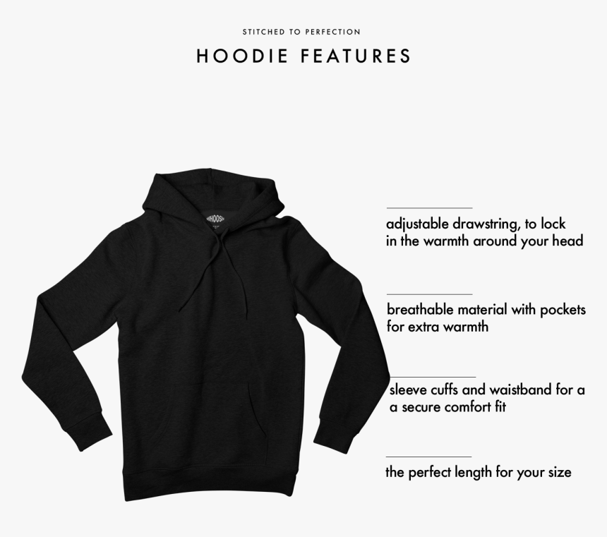 Ideas Black Hoodie College Fest Designs, HD Png Download