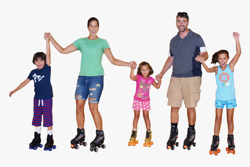 Image Is Not Available - Family Are Inline Skating, HD Png Download