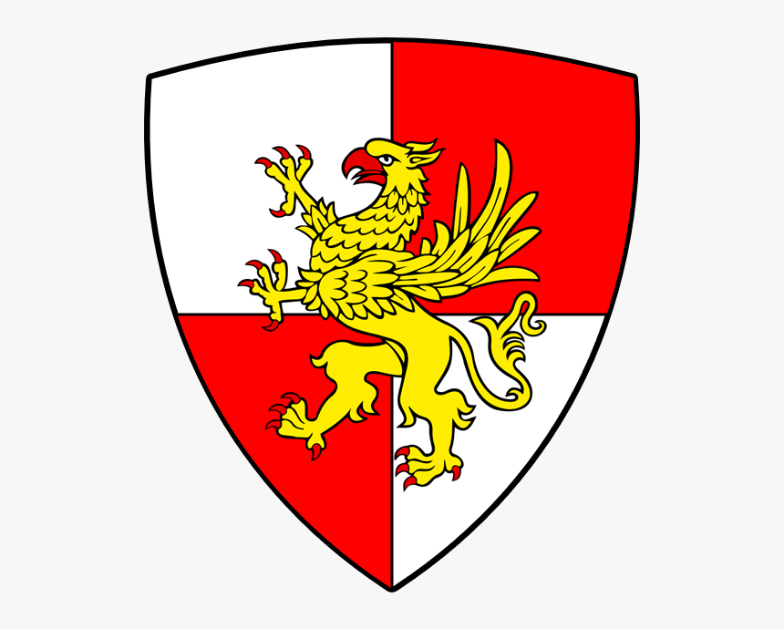 Or Griffin On Gules And Argent - Griffin On Shield, HD Png Download