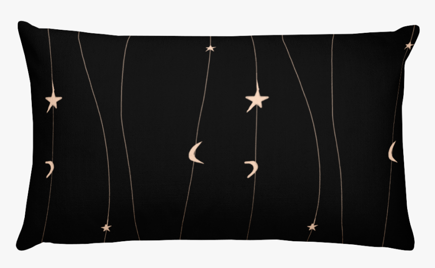 Black Moon Png -black Moon And Stars Pillow - Wood, Transparent Png