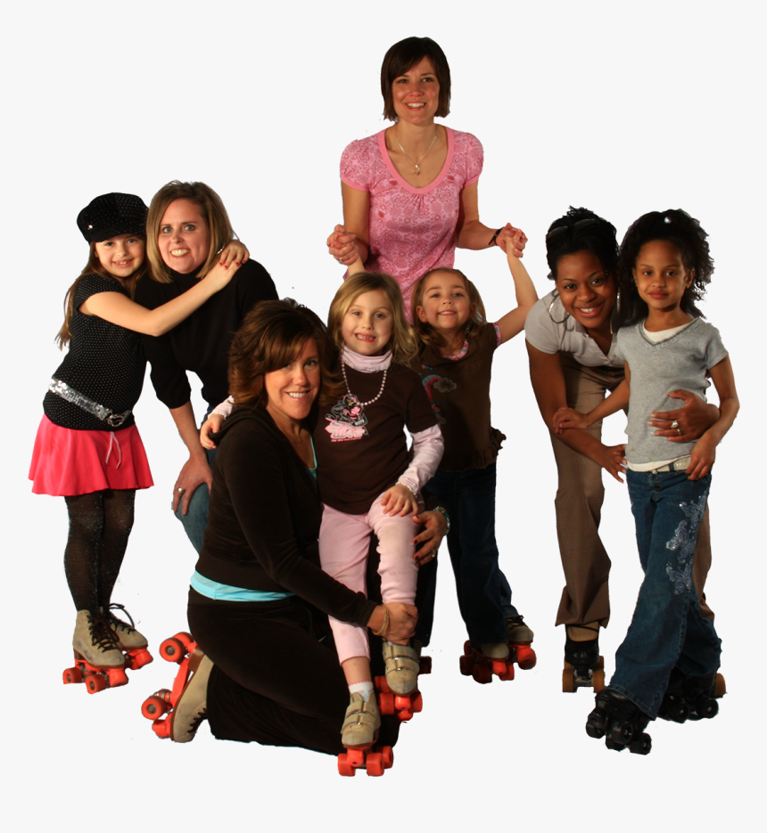 Four Moms 4 Daughters - Family Roller Skating, HD Png Download