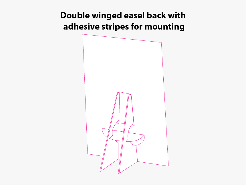 Double Winged Easel Back - Illustration, HD Png Download