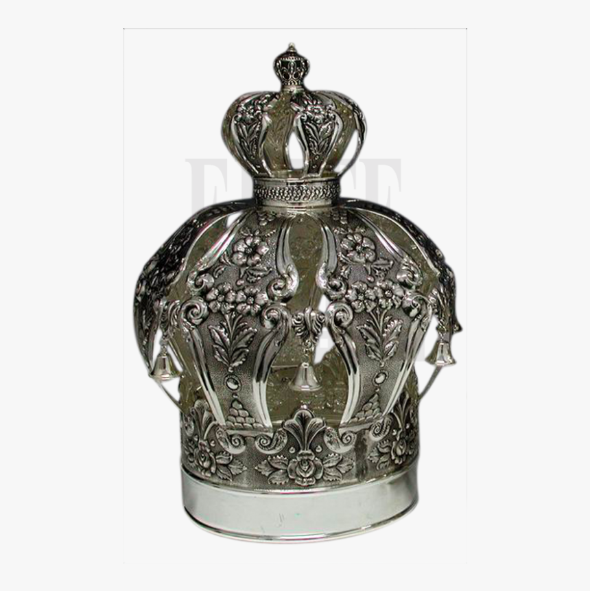 Silver Plated Torah Crown With Flowers , Png Download - כתר ספר תורה, Transparent Png