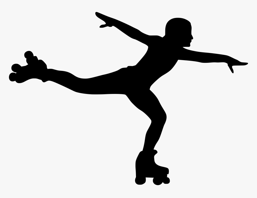 Silhouette Roller Skate Png, Transparent Png