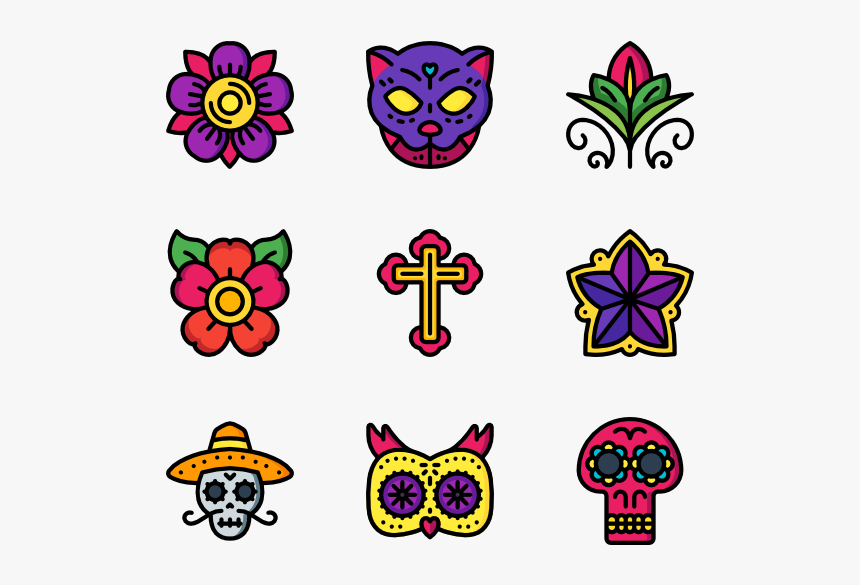 Day Of The Dead Flower Clipart, HD Png Download