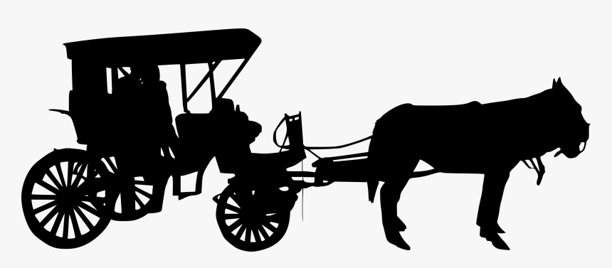 Clip Art Horse And Carriage Silhouette - Horse Carriage Silhouette Png, Transparent Png
