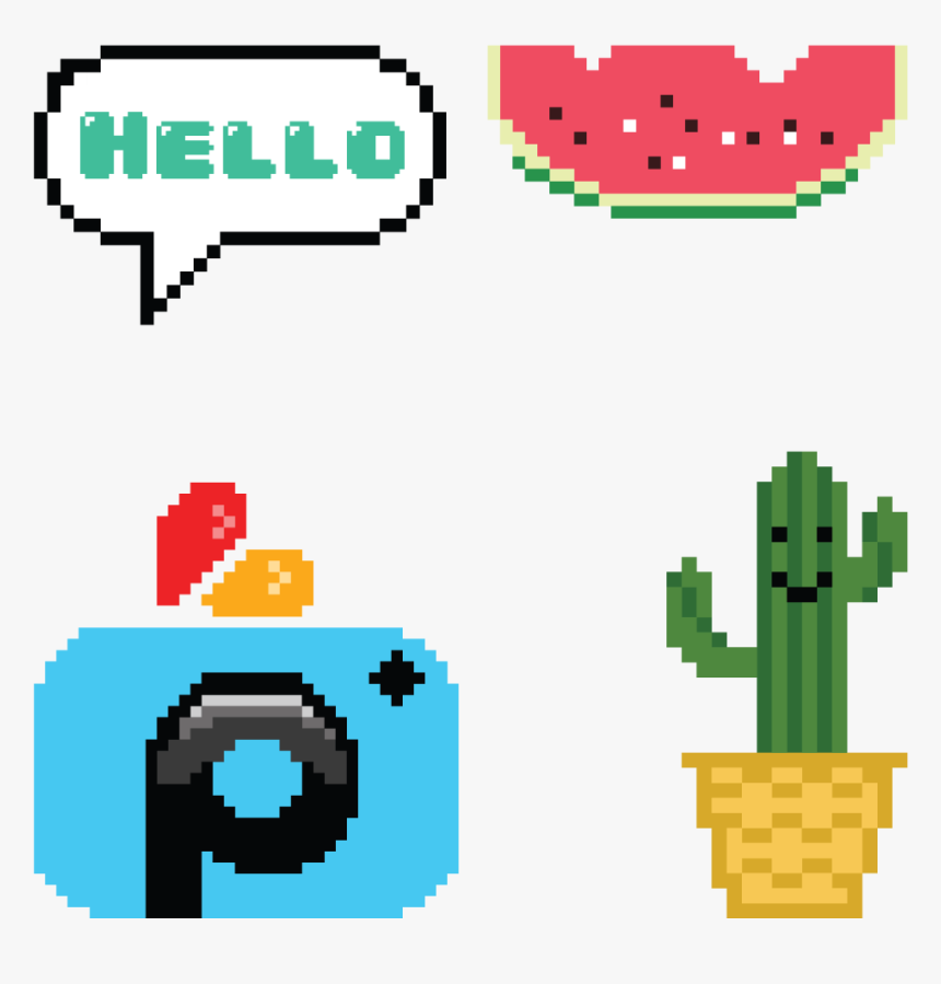 Crop These Sample Clipart Images From The 8 Bit Clipart - Sans Face Pixel Art, HD Png Download