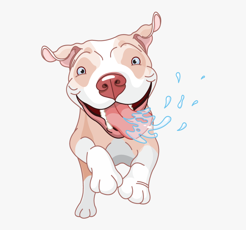Happy Pit Bull Cartoon, HD Png Download