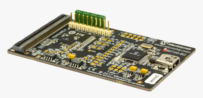 This Pcb Is For The Evaluation And Development Of Microchip - Electronic Component, HD Png Download
