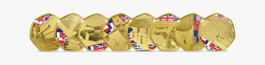 The New 75th Anniversary Of D Day Gold Plated Commemorative - Coin Purse, HD Png Download