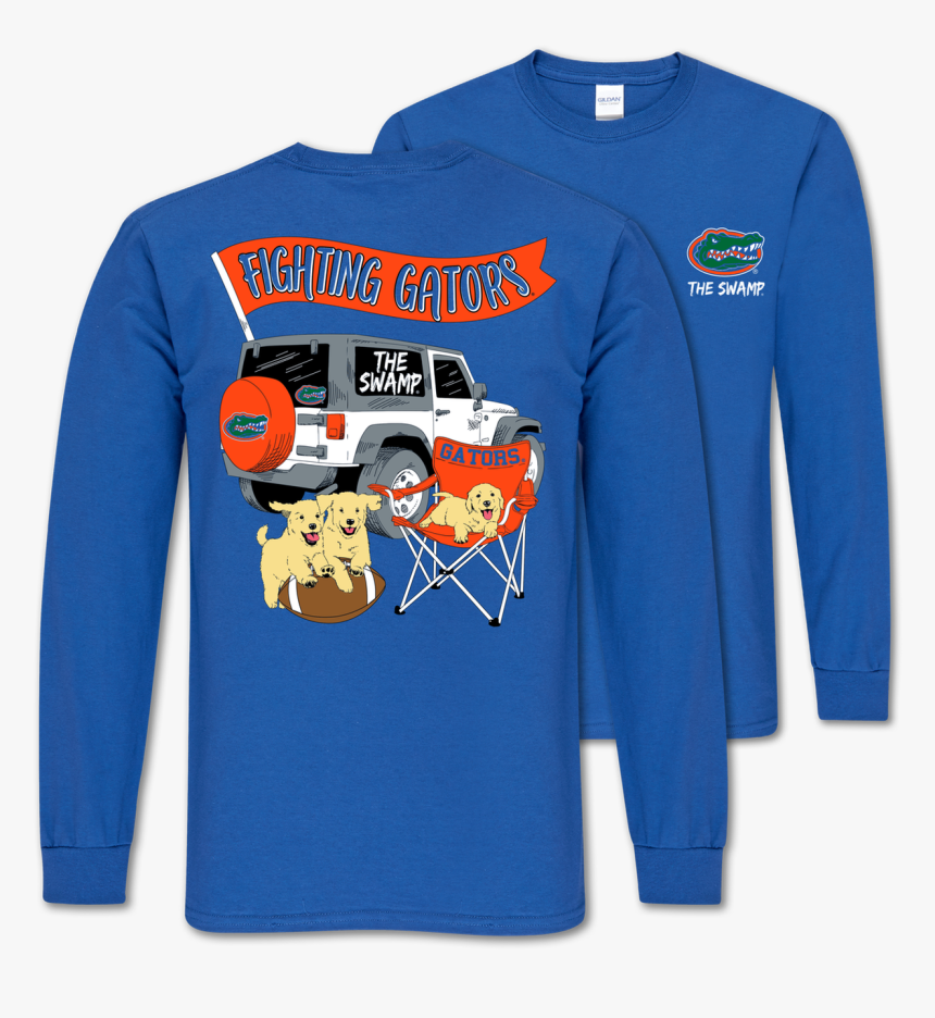 Southern Couture Florida Gators Jeep Royal Ls - Funny T Shirts Georgia Bulldogs, HD Png Download