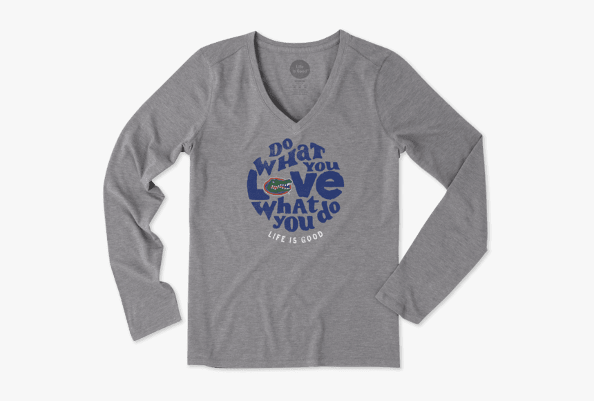 Women S Florida Gators Retro Dwyl Circle Long Sleeve - Long-sleeved T-shirt, HD Png Download