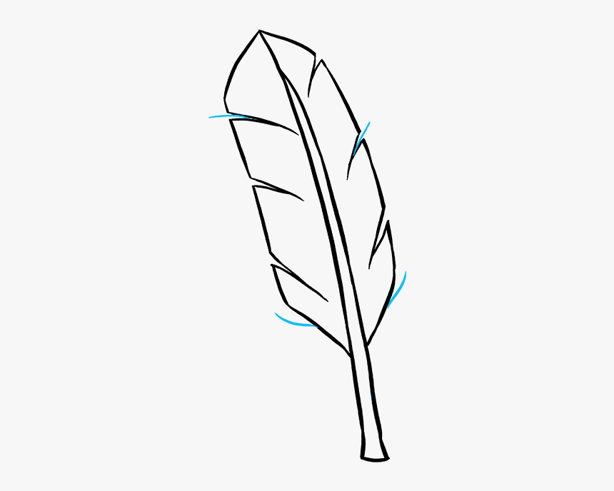 Easy Feather Drawing, HD Png Download