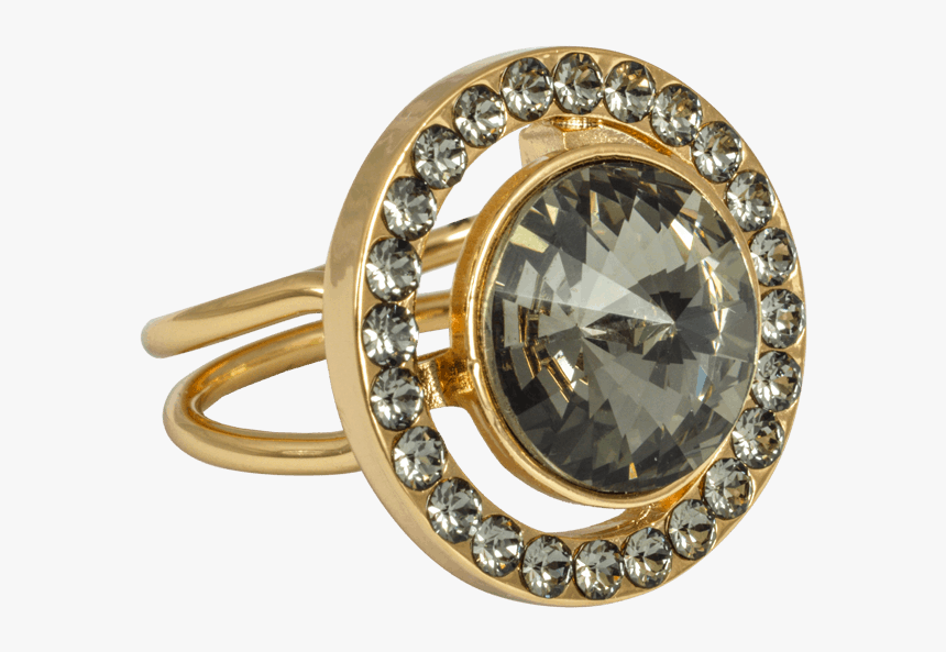 Ioaku Ring Swarovski Gold Smoke - Pre-engagement Ring, HD Png Download