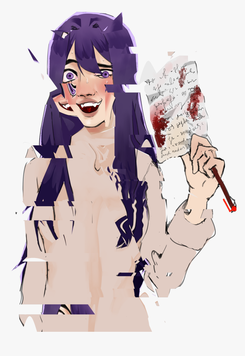 Ddlc Ddlc Yuri Doki Doki Literature Club Fanart Zaimyus - Doki Doki Literature Club Fanart, HD Png Download