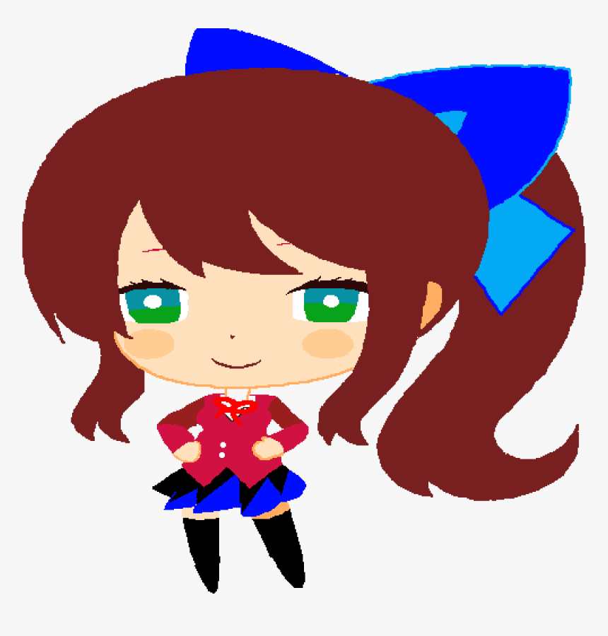 Doki Doki Literature Club - Monika Doki Doki Chibi, HD Png Download