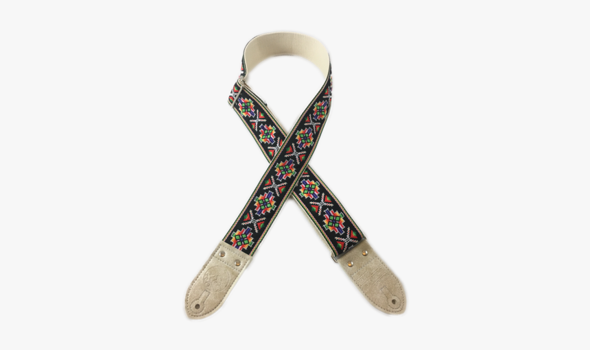 Black & Cream Southwest Vintage Ribbon Guitar Strap - Belt, HD Png Download