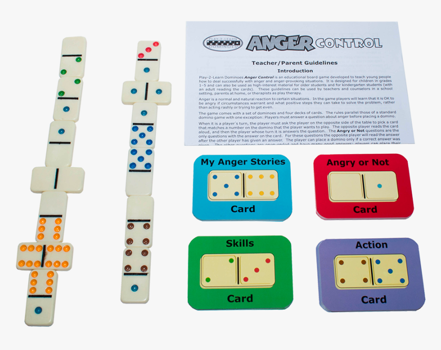 Play 2 Learn Dominoes - Anger Management Card Game, HD Png Download