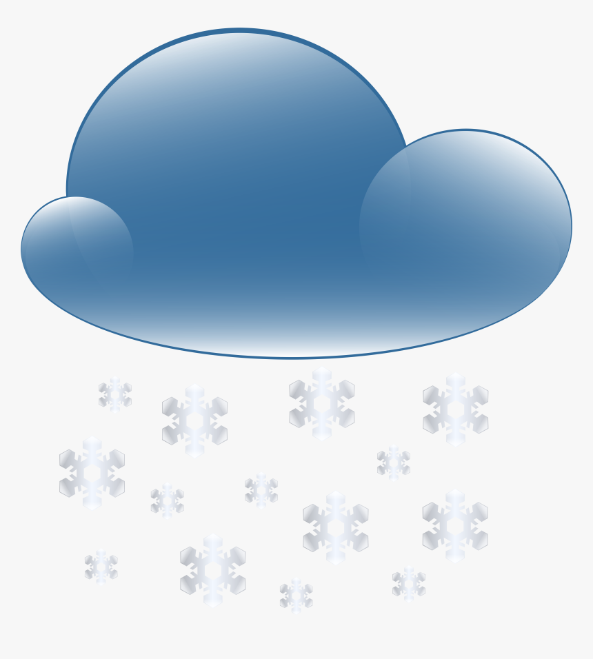 Snowy Cloud Weather Icon - Clip Art, HD Png Download