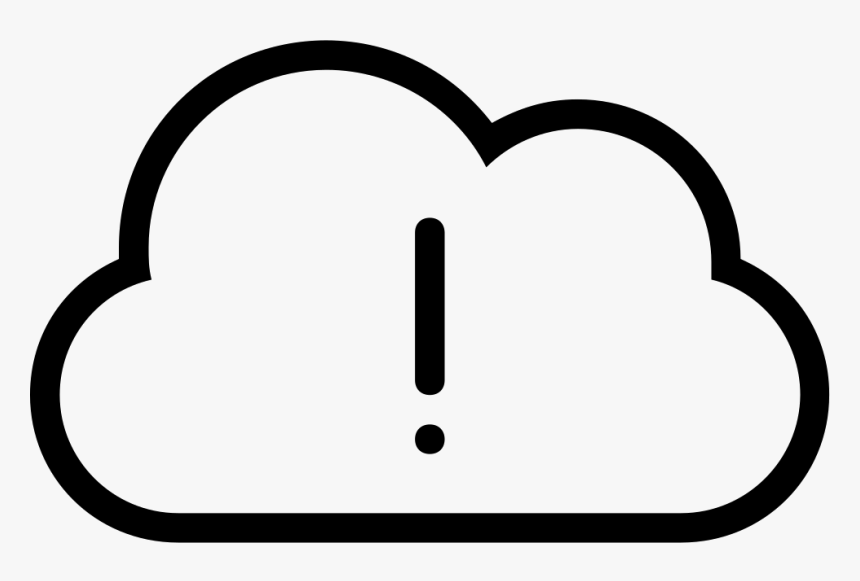 Cloud With Exclamation Sign Inside Stroke Weather Warning - Wind Symbol Png, Transparent Png