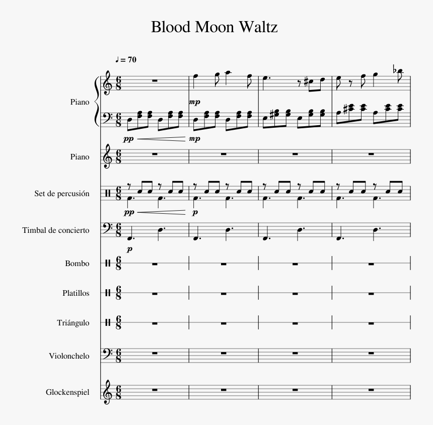 Blood Moon Waltz Partitura, HD Png Download