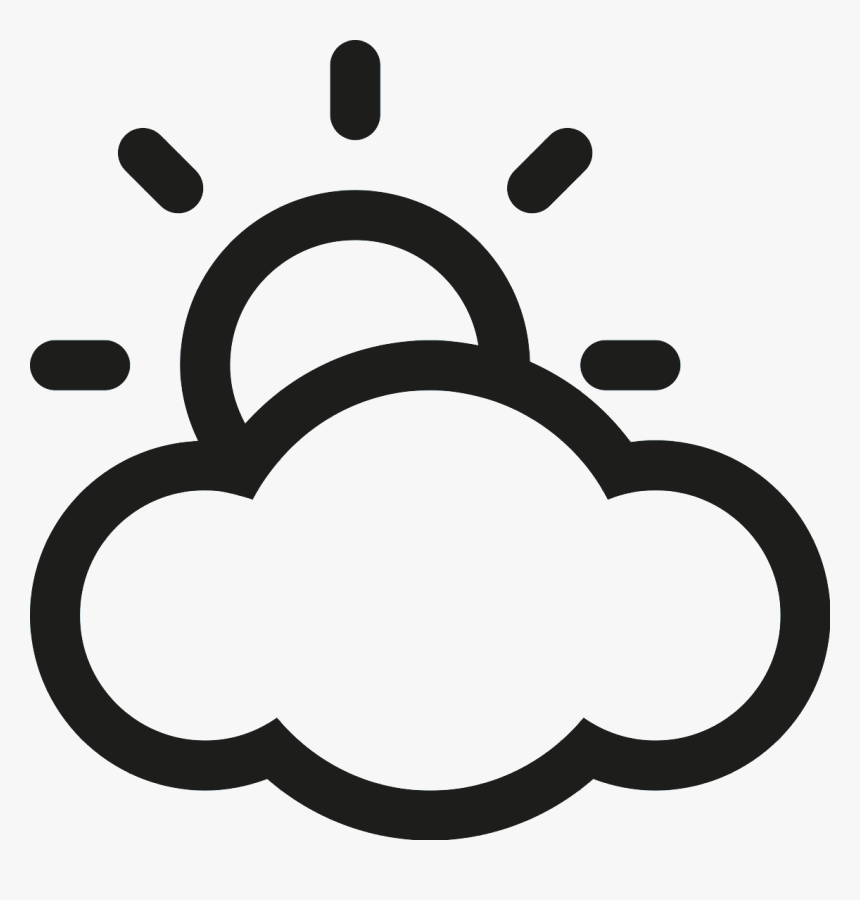 Cloudy Weather Comments Partly Cloudy Clipart Black And White Hd Png Download Transparent Png Image Pngitem