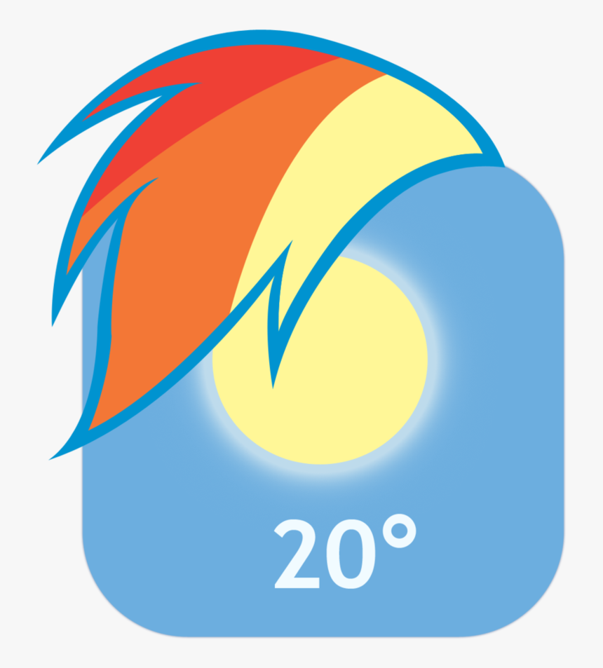 Transparent Weather Icon Png - Rainbow Dash Icone Android, Png Download