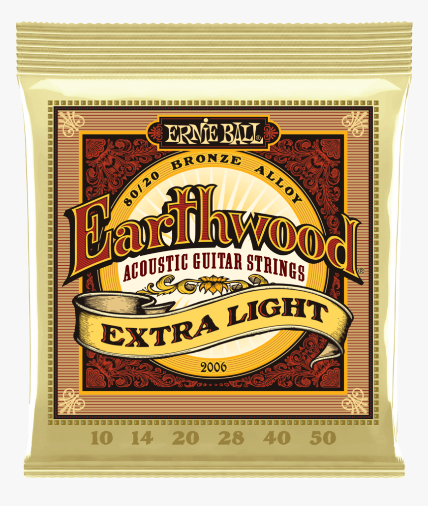 Earthwood Extra Light 80/20 Bronze Acoustic Guitar - Ernie Ball Acoustic Extra Light, HD Png Download