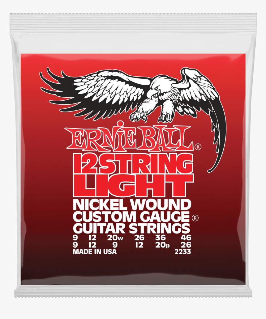 Light 12 String Nickel Wound Electric Guitar Strings - Ernie Ball, HD Png Download