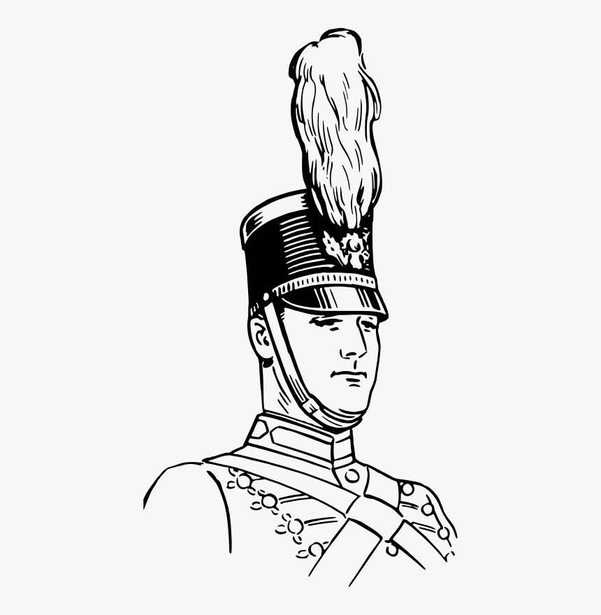 Art,monochrome Photography,headgear - Marching Band Hat Drawing, HD Png Download