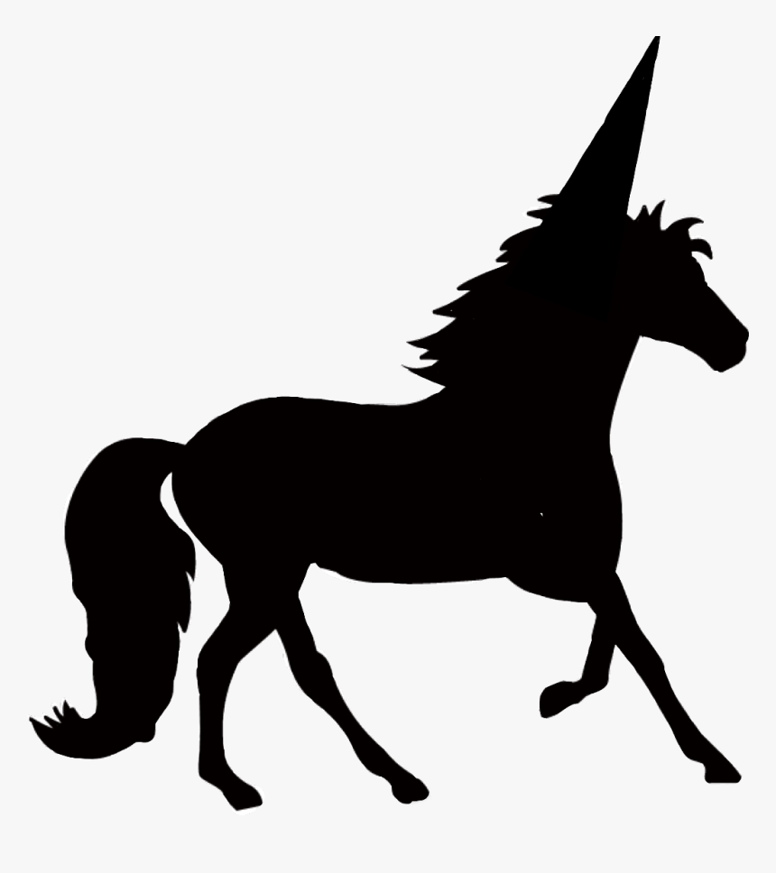 #unicorn #silhouette #magical #horse #girly #freetoedit - Horse Transparent Background, HD Png Download