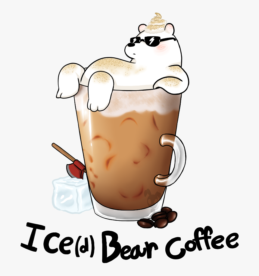 Transparent We Bare Bears Png Ice Bear Drinking Coffee, Png Download