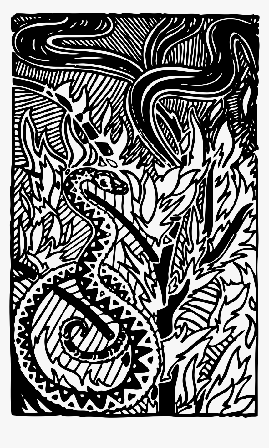 Snake And Flames Clip Arts - Flames Clip Art, HD Png Download