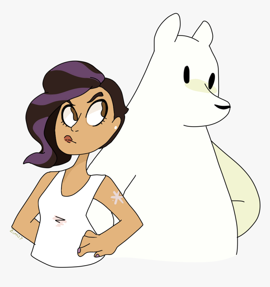 Yana And The Bear By Pastel-demon - We Bare Bears Ice Bear And Yana, HD Png Download