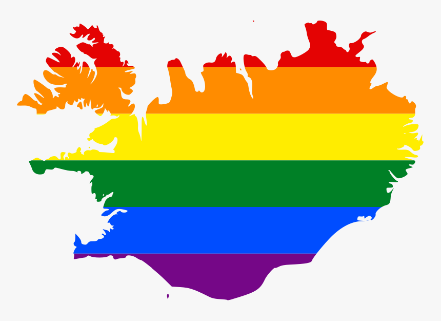 Transparent Gay Flag Png - Iceland Flag Map, Png Download