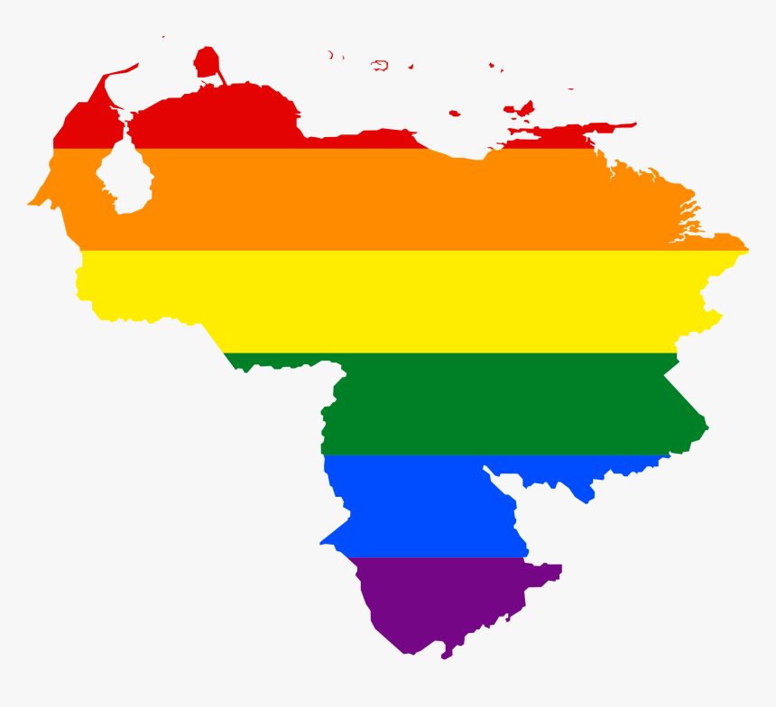 Image Lgbt Map Of - Venezuela Flag In Country, HD Png Download