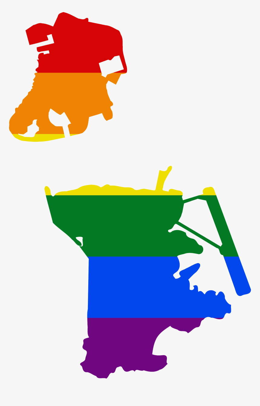 Lgbt Flag Map Of Macau - Macau Flag Map, HD Png Download